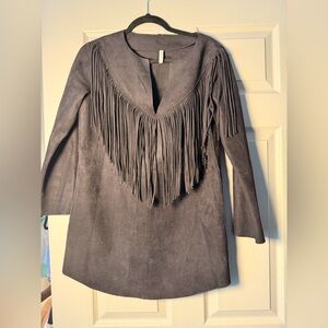 RAGA Black Fringe Mini Dress